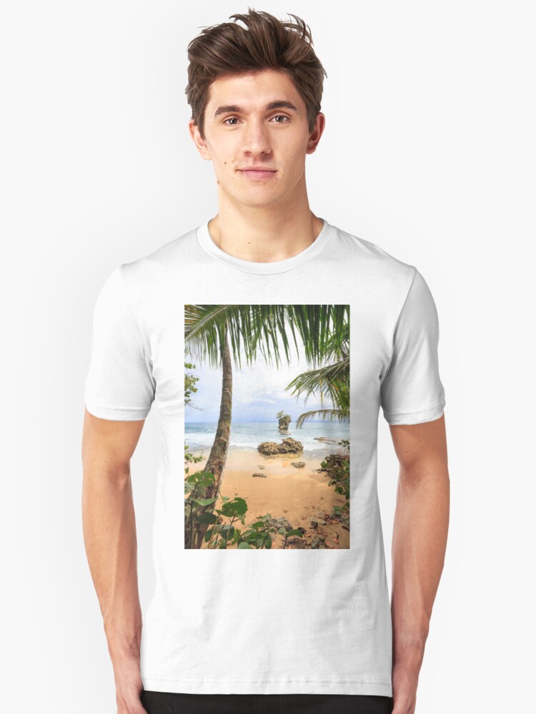 Alternate view of Beach in Manzanillo Costa Rica Slim Fit T-Shirt