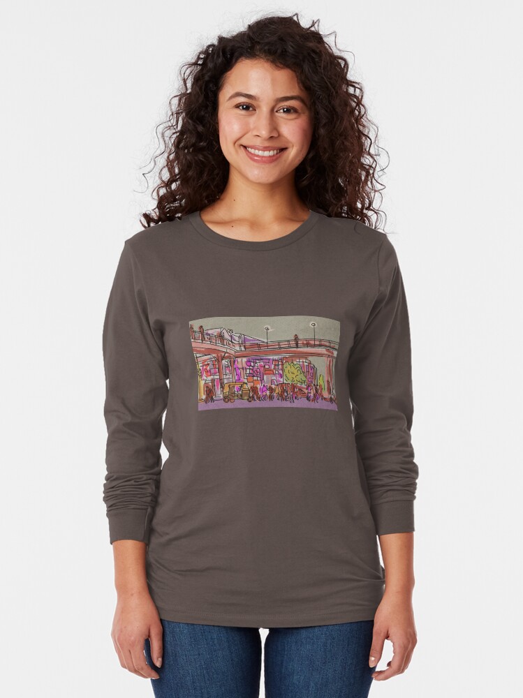 Alternate view of Laxmi Nagar Sketch Long Sleeve T-Shirt