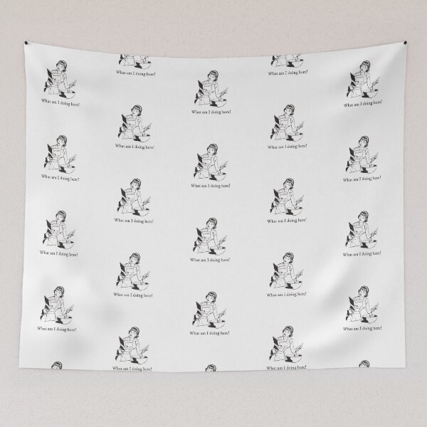 Item preview, WHAT AM I DOING HERE FUNNY FUN RETRO VINTAGE DESIGN designed and sold by ER-DESIGNS.