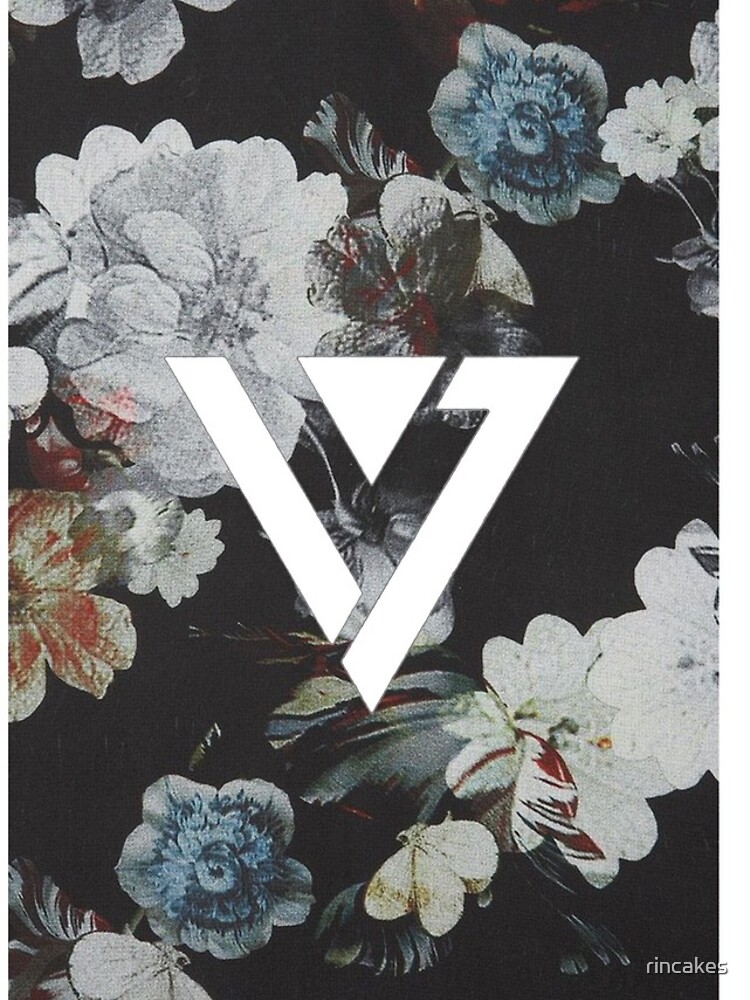 Schwarz Floral Siebzehn Kpop iPhone und Samsung Fall von rincakes