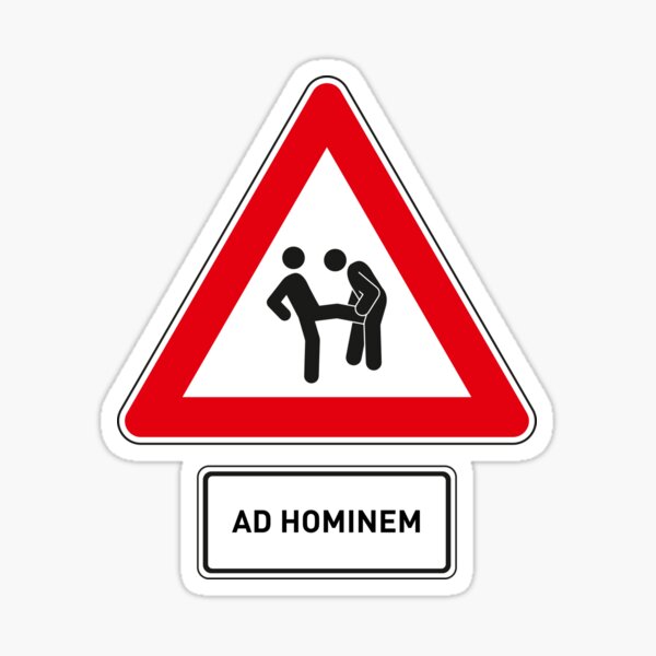 Item preview, Ad Hominem - Logic Fallacy designed and sold by The Philosopher's Shirt.