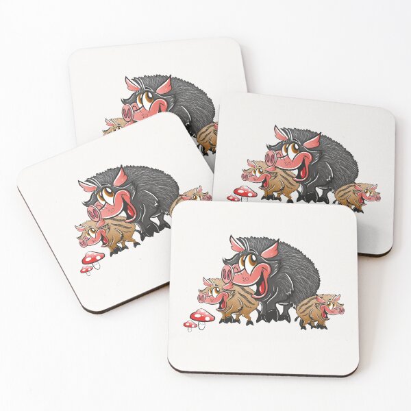 Item preview, Boar mom with little boarlings or baby piglets designed and sold by Grafikdiva.