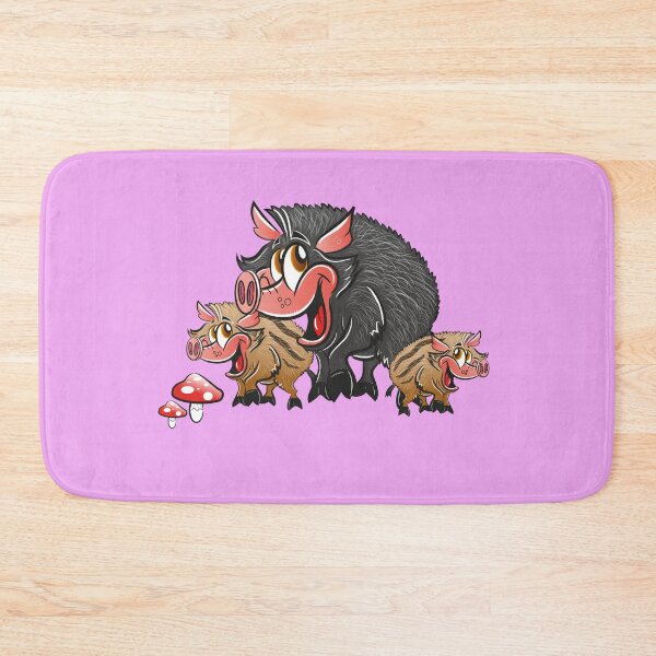 Item preview, Boar mom with little boarlings or baby piglets designed and sold by Grafikdiva.