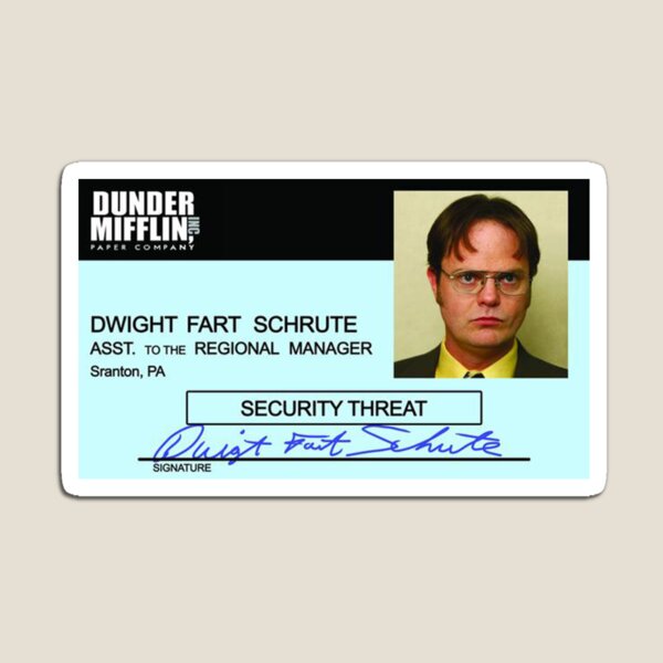 The Office Inspired - Dunder Mifflin Employee ID Badge - Dwight K