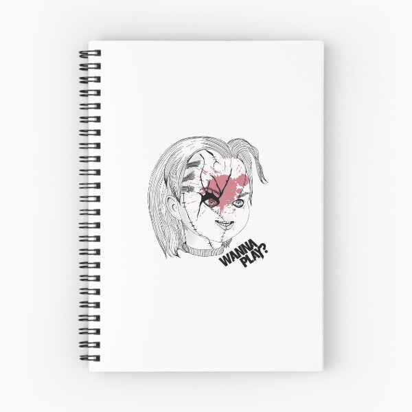 Item preview, CHUCKY 'Wanna Play?' Childsplay doll head blood splatter artwork sticker designed and sold by heauxshi.