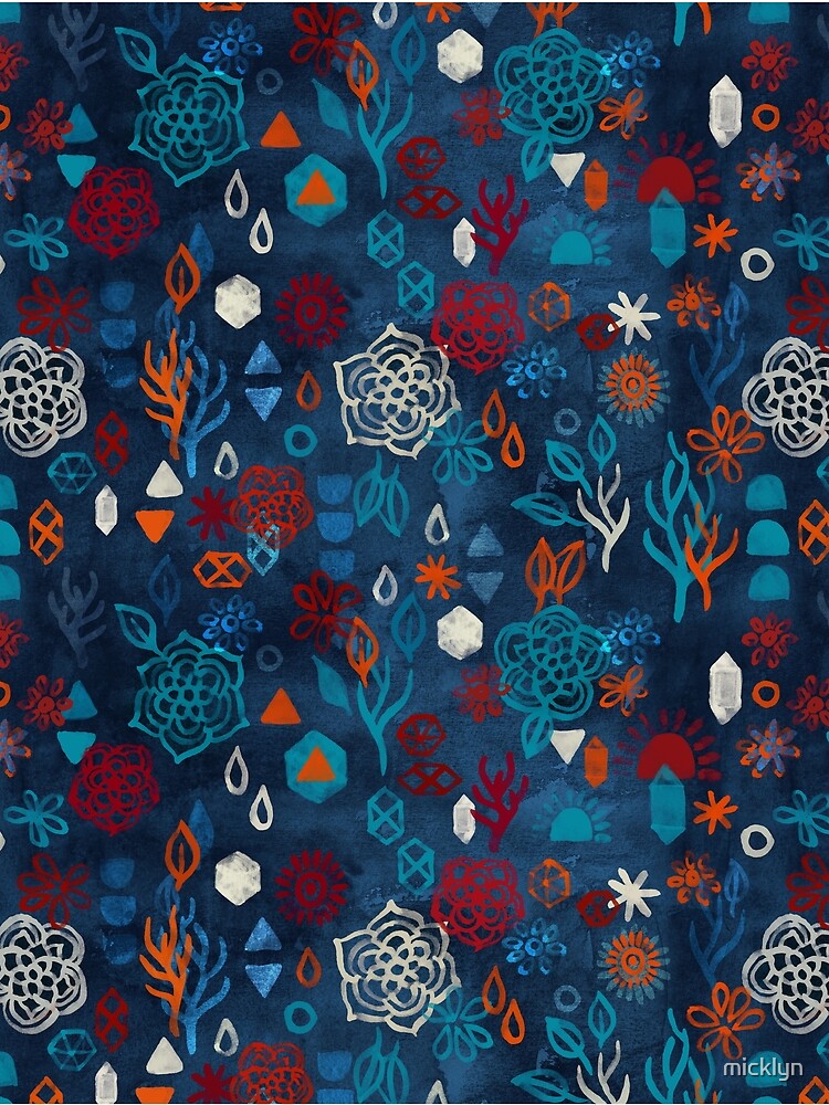 Earth, Water, Fire, Air - a watercolor pattern by micklyn
