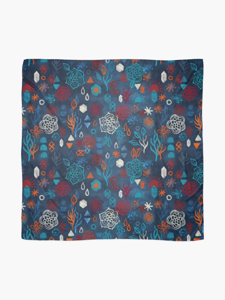 Alternate view of Earth, Water, Fire, Air - a watercolor pattern Scarf