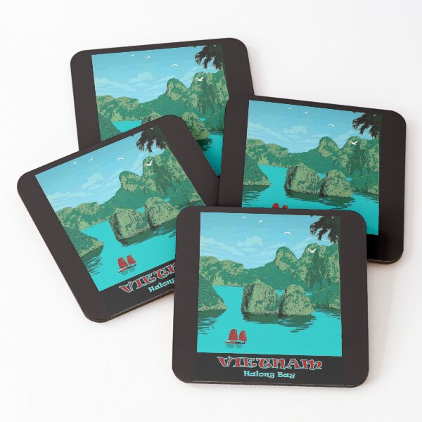 Item preview, HALONG BAY: Vintage Vietnam Travel Advertising Print designed and sold by posterbobs.
