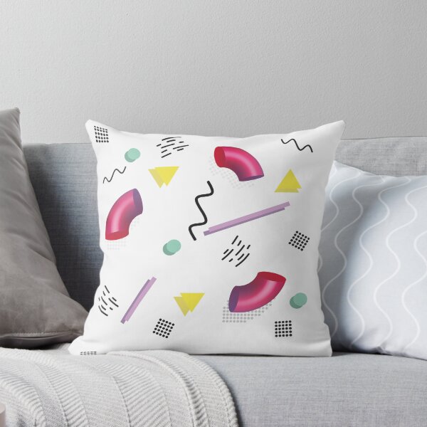 Item preview, Ron Bon - 80s influenced 3D flat memphis style trend pattern quirky pop retro graphic design designed and sold by SunbeamPatterns.