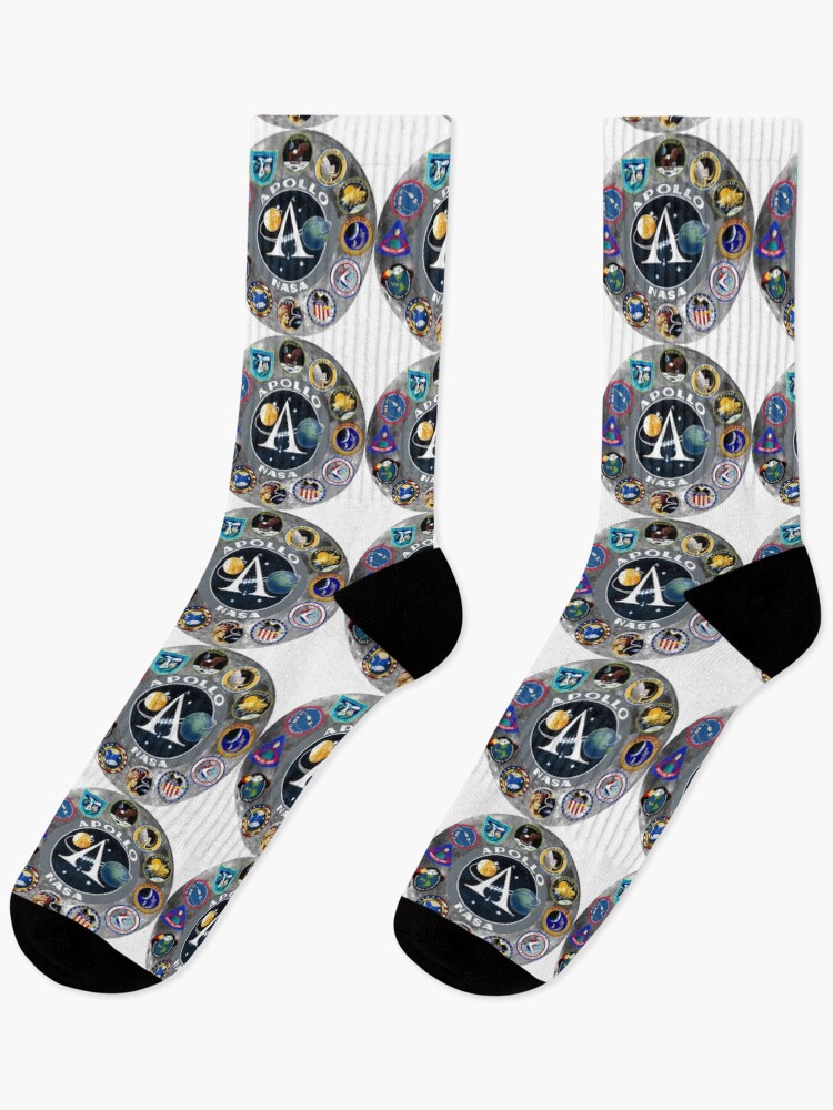 Thumbnail 1 of 5, Socks, Apollo Mission Composite Logo designed and sold by Spacestuffplus.