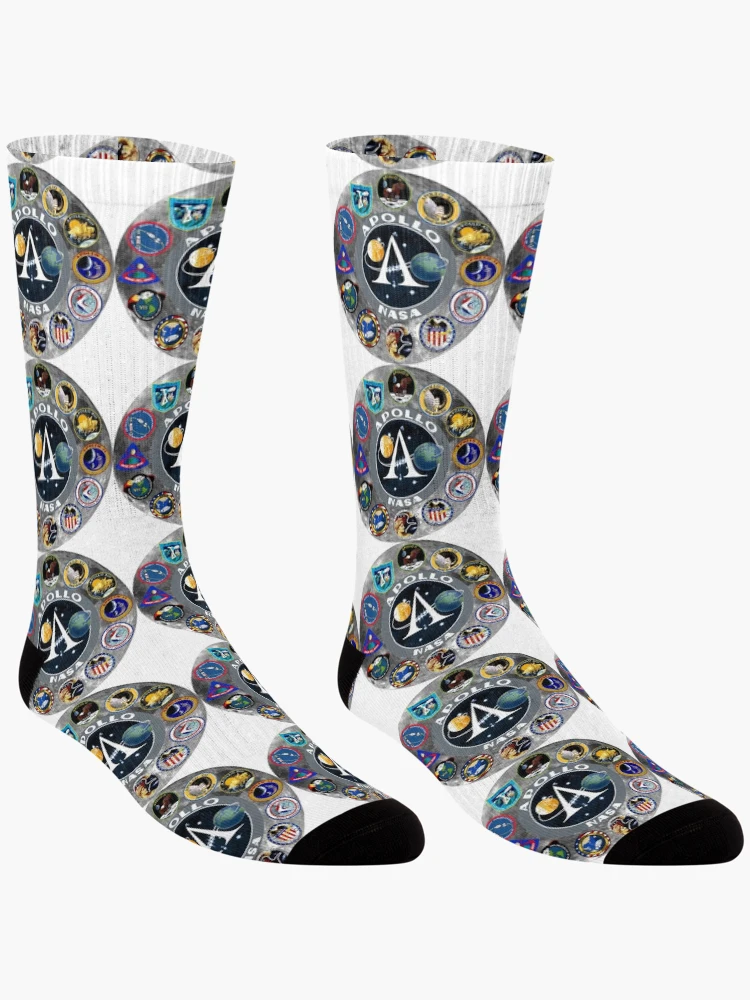 Thumbnail 3 of 5, Socks, Apollo Mission Composite Logo designed and sold by Nikki SpaceStuffPlus.