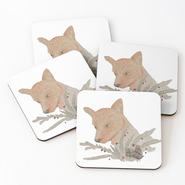 Item preview, Winter Red Fox Watercolor Painting designed and sold by WildernessStore.
