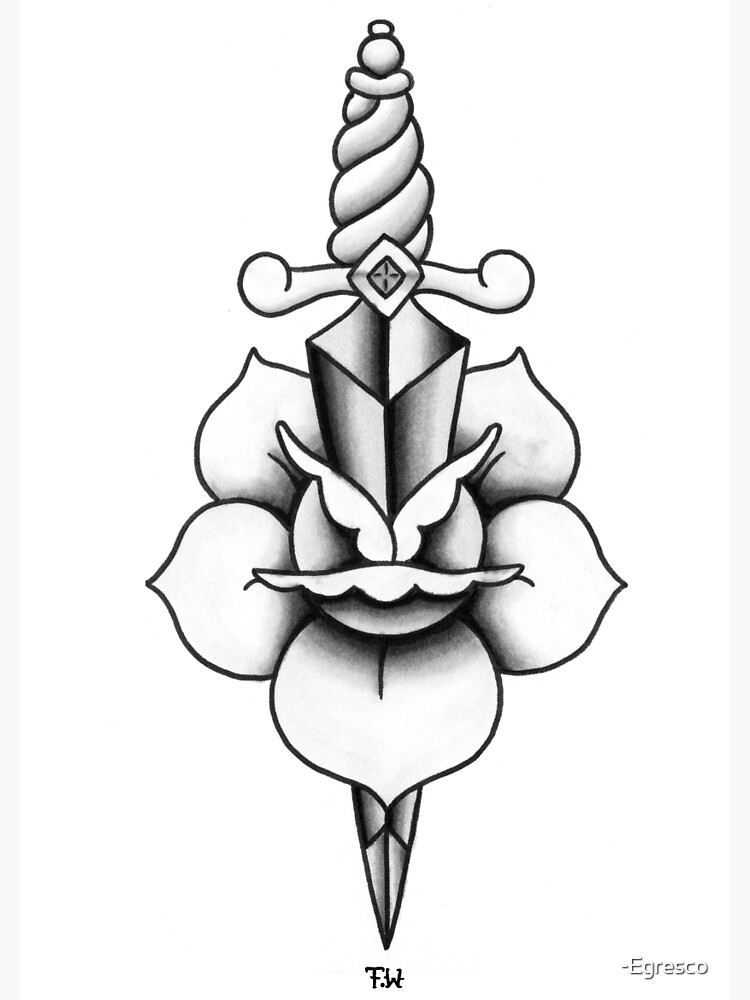 Inx N Art on X: #love #dagger #rose #tattoo #sketch #drawing #art #ideas  #design  / X