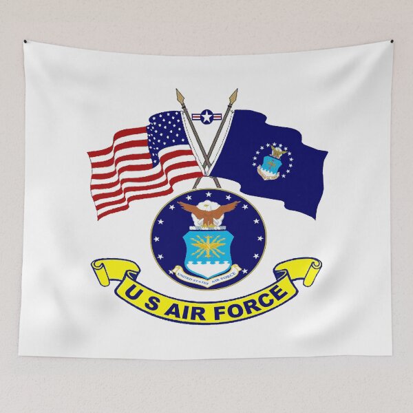 Item preview, U. S & Air Force Crossed Flags designed and sold by Nikki SpaceStuffPlus.
