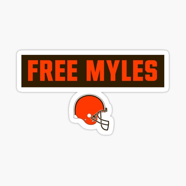 Cleveland Browns STICKER Myles Garrett Fans only Pittsburgh Sucks Helmet  Cartoon