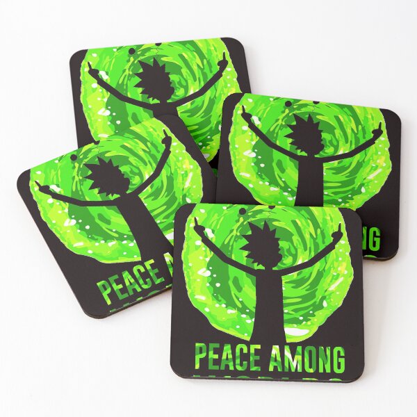 Rick & Morty; Peace Among Worlds Coasters (Set of 4)