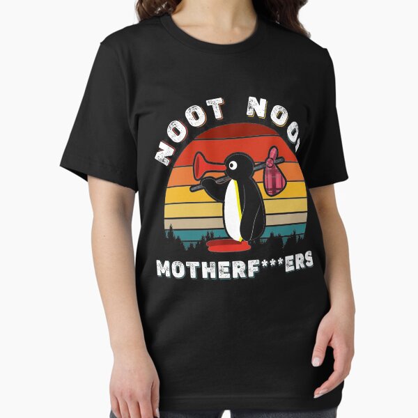Vista previa del artículo con la obra «Noot Noot Pingu Shirt Noot Meme Gift, Pingu Noot Noot Motherf», diseñado y vendido por haiglertarah.