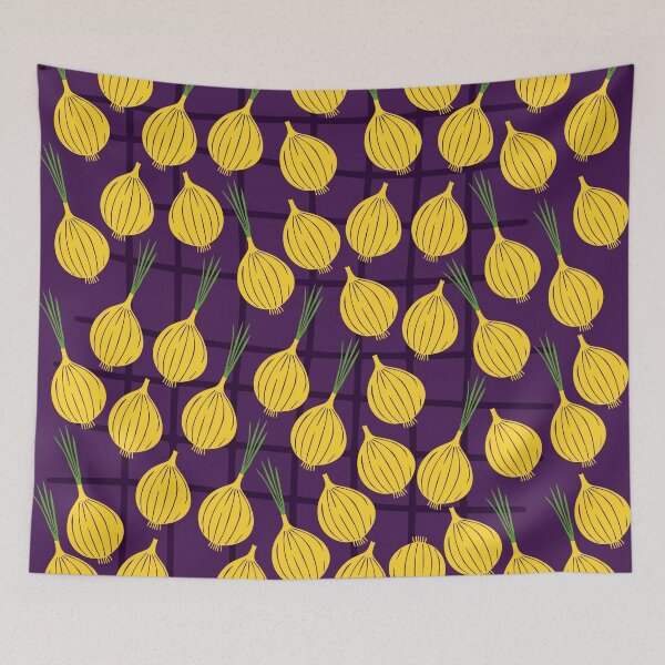 Item preview, Cute Onions Pattern on Purple Background designed and sold by kapotka.