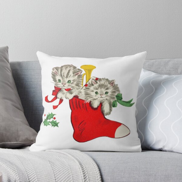 Item preview, Vintage Cats in Christmas Stocking designed and sold by Angelandspot.