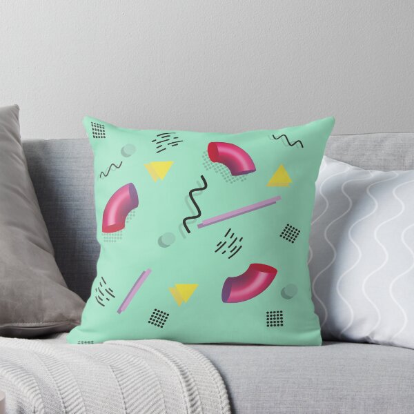 Item preview, Ron Bon Greenish - 80s influenced 3D flat memphis style trend pattern quirky pop retro graphic design designed and sold by SunbeamPatterns.