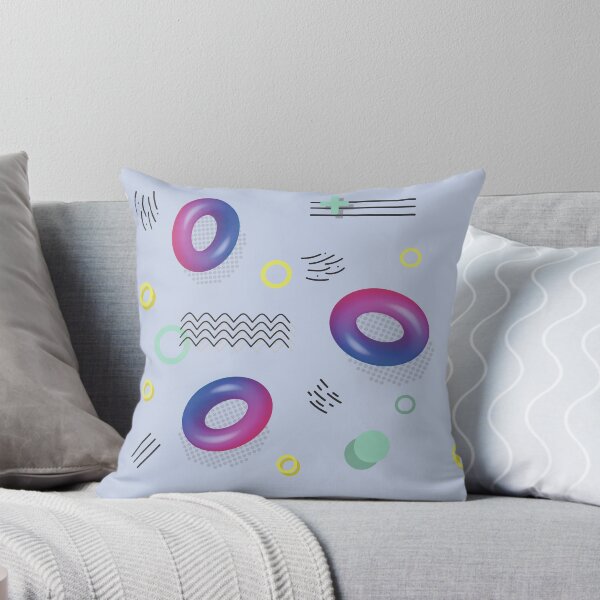 Item preview, Rab Dab Greyish - 80s influenced 3D flat memphis style trend pattern quirky pop retro graphic design designed and sold by SunbeamPatterns.