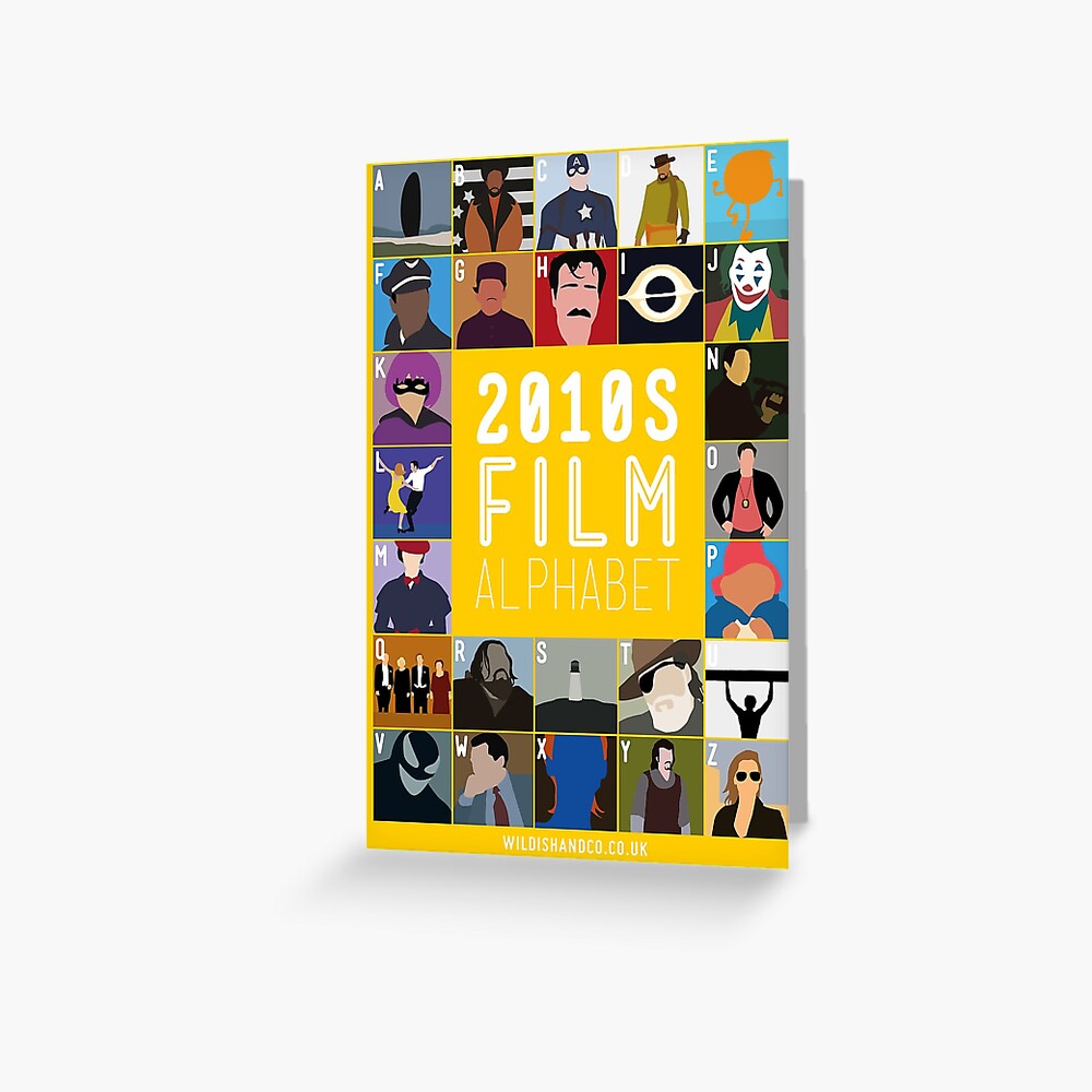 2010s Film Alphabet Greeting Card