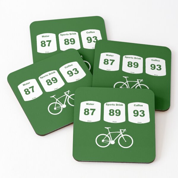 Artikelvorschau, Treibstoff für den Radsport: Wasser, Sportgetränk, Kaffee entworfen und verkauft von Esskay Designs.
