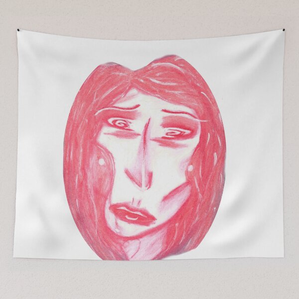 Item preview, oil pastel portrait designed and sold by zannkke.