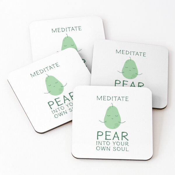 Item preview, Meditation Cute Pear Pun Design designed and sold by StudioUnrefined.