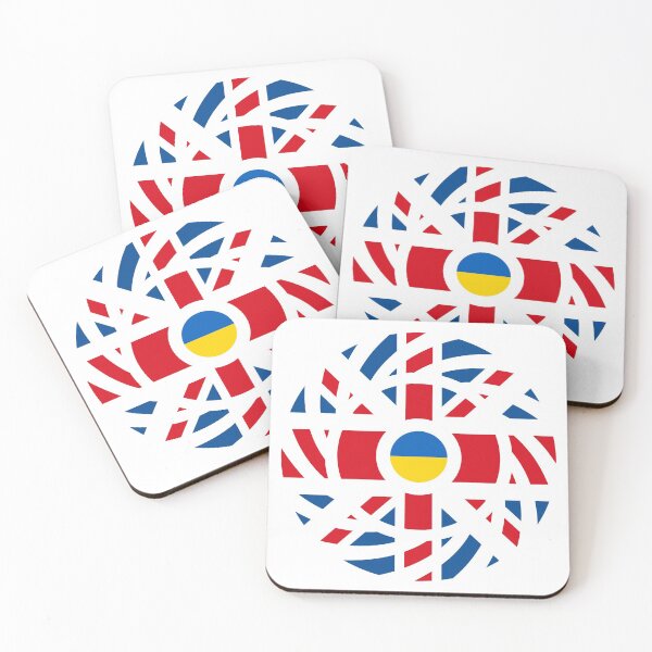 Item preview, British Ukrainian Multinaitonal Patriot Flag Series designed and sold by Carbon-Fibre Media.