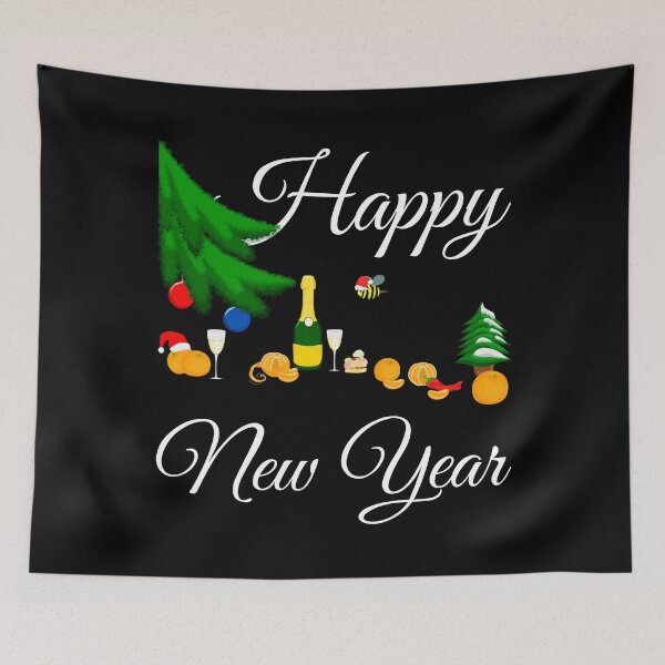 Item preview, Happy New Year - Christmas Food Funny Vintage Xmas 1970s Party designed and sold by r-silver.