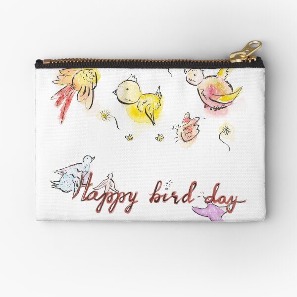 Happy bird-day Zipper Pouch