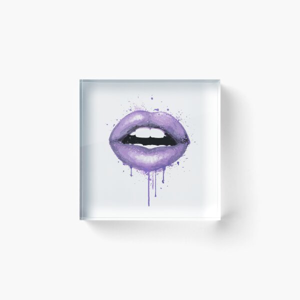 Item preview, Lavender Lips Sexy Girl Mouth Love Kiss Print designed and sold by LotusGifts.