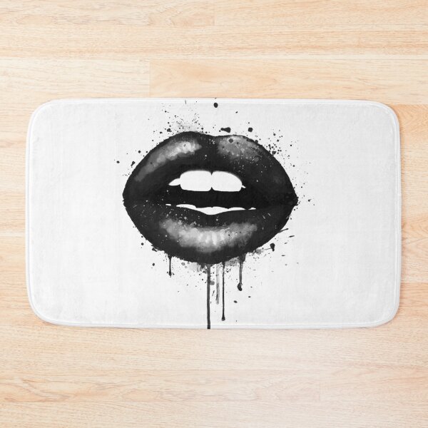 Item preview, Black Lips Love Kiss Print Mouth Sexy Girl  designed and sold by LotusGifts.