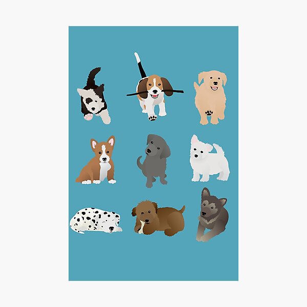 Item preview, puppies (blue) designed and sold by tandemsy.