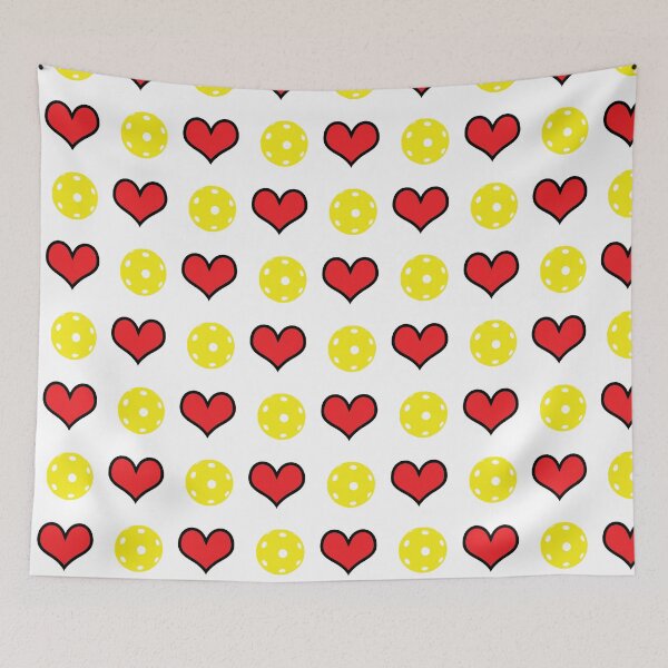 Item preview, Cute pickleball pattern: pickleballs and hearts. Love Pickleball designed and sold by EvieWoj.