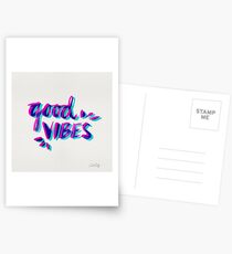 Good Vibes – Magenta & Cyan Postcards