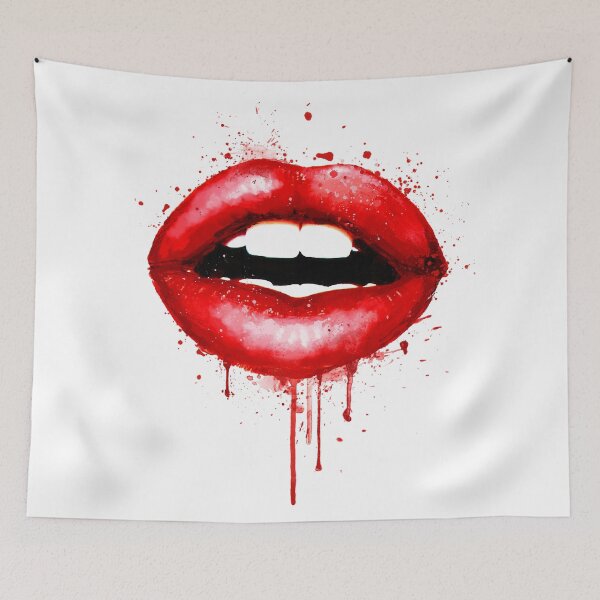 Item preview, Red Lips Love Kiss Print Mouth Sexy Girl  designed and sold by LotusGifts.