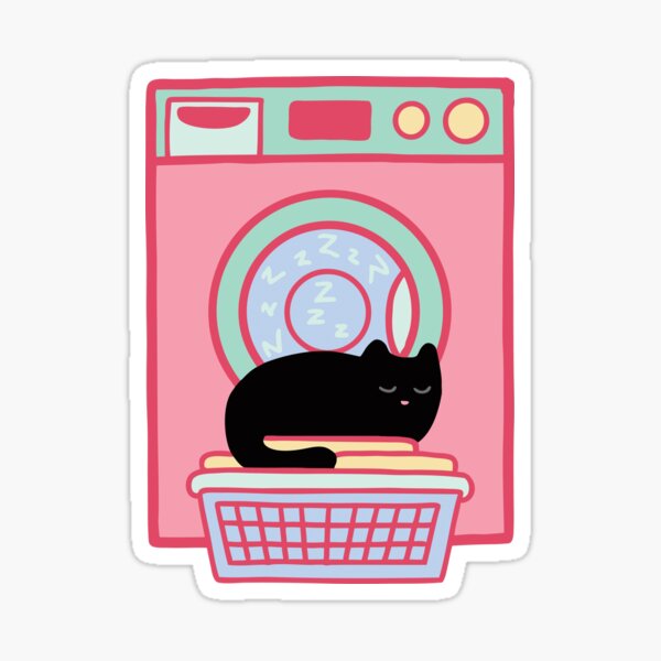 Cat Nap Black Kitten Sticker