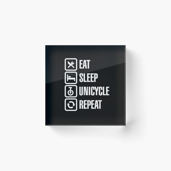 Item preview,  Funny Eat sleep unicycle repeat unicycling sport designed and sold by LaundryFactory.