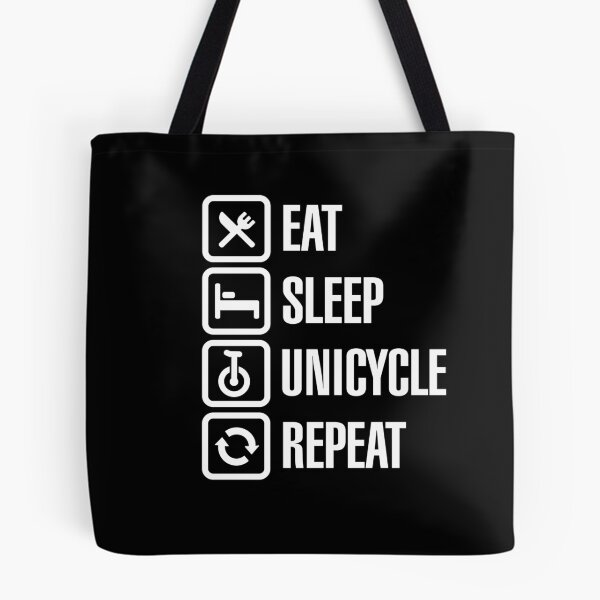 Item preview,  Funny Eat sleep unicycle repeat unicycling sport designed and sold by LaundryFactory.