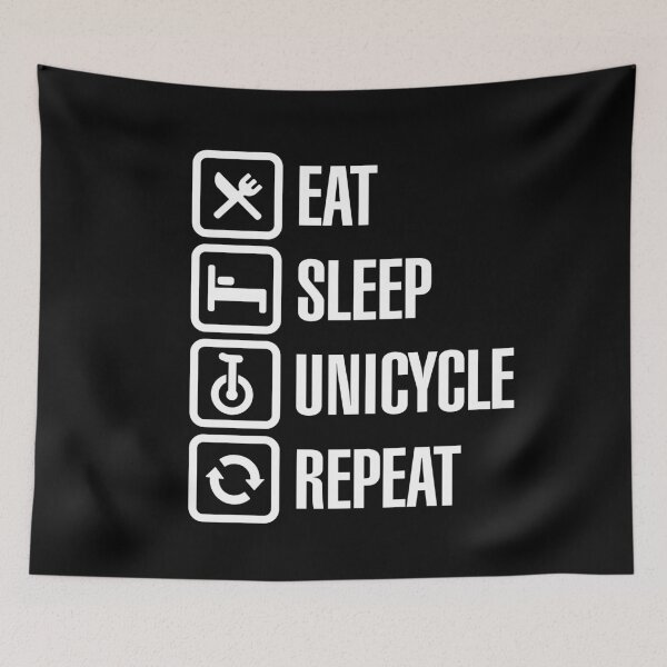 Item preview,  Funny Eat sleep unicycle repeat unicycling sport designed and sold by LaundryFactory.