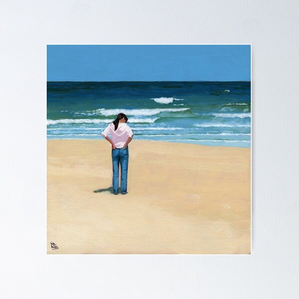Item preview, Woman on Beach painting designed and sold by ria hills.