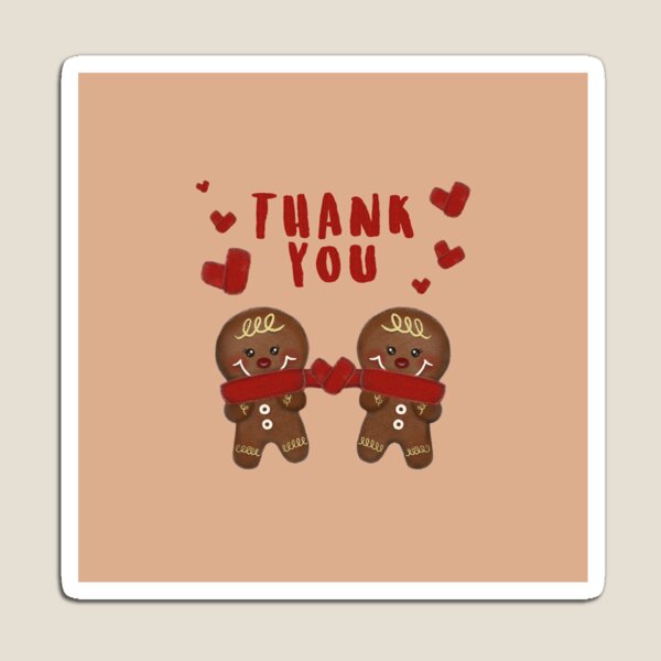 Item preview, Gingerbread Love Thank You - Beige BG designed and sold by IFOM.