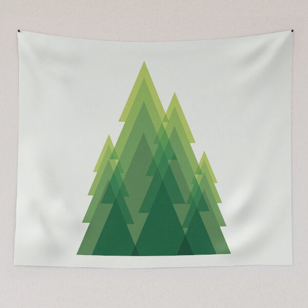 Item preview, Geometric mountains and trees designed and sold by Yanmos.