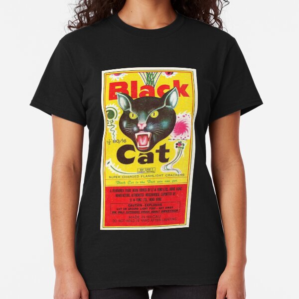 Vintage Black Cat Firecrackers! Classic T-Shirt