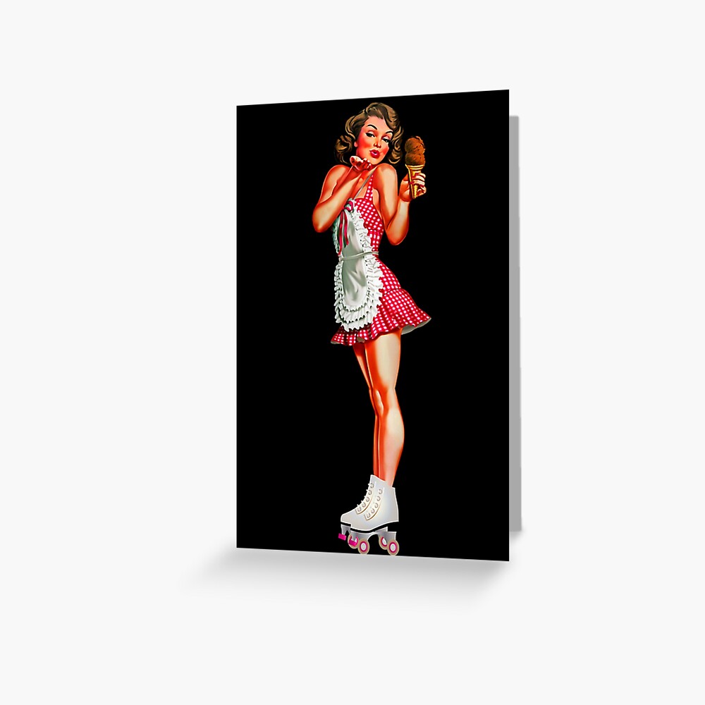 Super Duper Roller Skate Greeting Card Birthday Card Pink /& Orange Retro NEW!