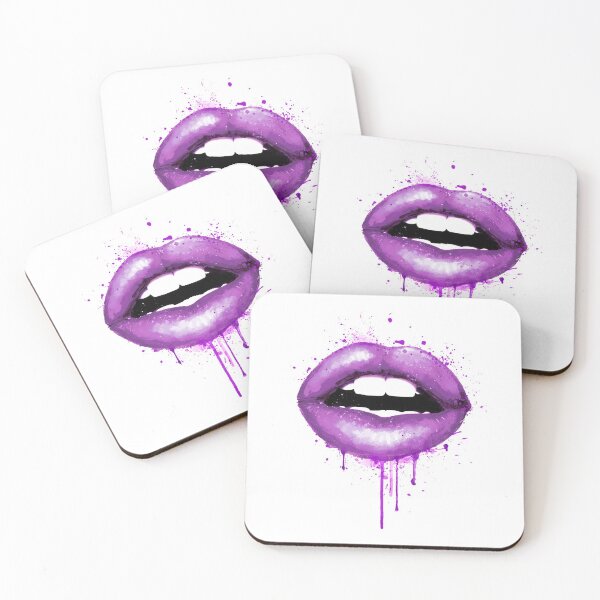 Item preview, Labios morados Chica sexy Boca Amor Beso Imprimir designed and sold by LotusGifts.