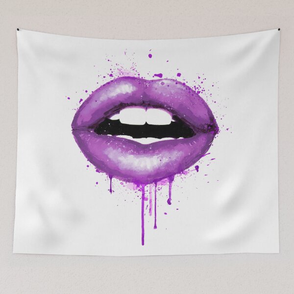 Item preview, Labios morados Chica sexy Boca Amor Beso Imprimir designed and sold by LotusGifts.