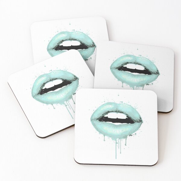 Item preview, Spearmint Aqua Lips Love Kiss Mouth Sexy Girl designed and sold by LotusGifts.